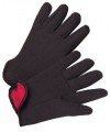 Brown Jersey Gloves Lined