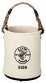 Klein Tools 5109-P Bucket, #6 Canvas, Wide-Opening, Straight Wall