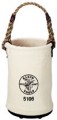 Klein Tools 5106-S Bucket, #6 Canvas, Straight-Wall, Swivel Snap Hook (5106-S)